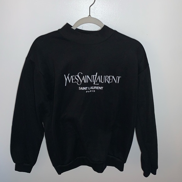 Tops - Black Mock Neck Sweat Shirt